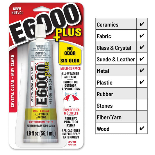 E6000 Plus Low Odor Adhesive 56.1ml (1.9oz)