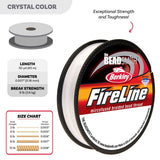 Fireline Beading Thread 8lb Crystal 50yd