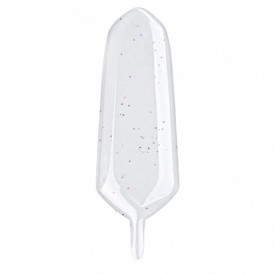Epoxy Sticker Clear Feather 1 3/4" Glitter 10/pk