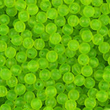 Round Plastic Beads 6mm Frosted Lime Roe Approx 1000/pk