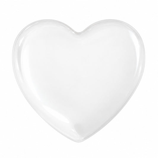 Epoxy Sticker Clear Heart 1" 10/pk