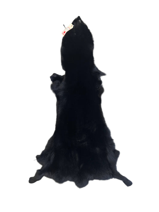 Dyed Black Fox Fur Pelt