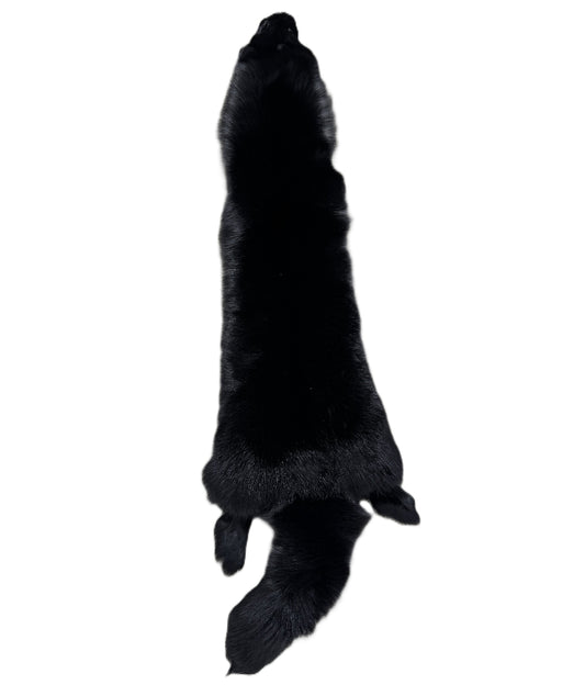 Fur Pelt Black Fox Dyed