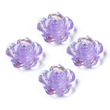 Resin Cabochon Flower 15mm Lilac Purple AB 20/pk