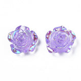 Resin Cabochon Flower 15mm Lilac Purple AB 20/pk