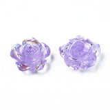 Resin Cabochon Flower 15mm Lilac Purple AB 20/pk