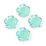 Resin Cabochon Flower 15mm Mint Green AB 20/pk