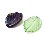 Glass Leaf Beads 24x17mm Electroplated Mix 30/pk