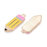 Pencil Enamel Charm 25x8mm 5/pk