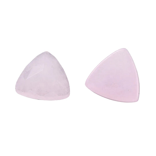 Gemstone Cabochon Triangle 10mm Jade Misty Rose (Natural/Dyed) 2/pk