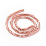 Hematite Rose Gold Plated Beads 4x2mm Rondelle (Synthetic) 15-16" Strand