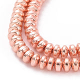 Hematite Rose Gold Plated Beads 4x2mm Rondelle (Synthetic) 15-16" Strand