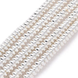 Hematite Silver Plated Beads 4x2mm Rondelle (Synthetic) 15-16" Strand