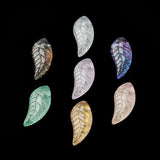 Glass Leaf Beads 18x8mm Spray Painted Mix 50/pk