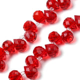 Glass Teardrop Top-Drilled Beads 10x8mm Red 25/pk
