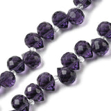 Glass Teardrop Top-Drilled Beads 10x8mm Purple 25/pk