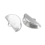 Ribbon Ends Half Moon 12x20mm Nickel 20/pk