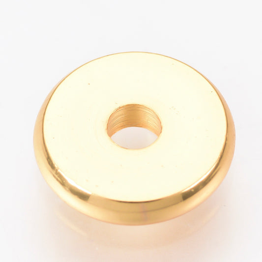 Metal Disc Spacers 4mm 18kt Gold Plated 20/pk