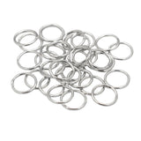 Soldered Jump Rings 6mm Platinum Plated 100/pk