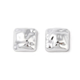 Plastic Cabochon Square 13mm Silver 10/pk