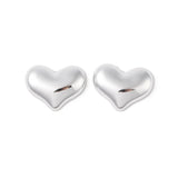 Plastic Cabochon Heart 16x21mm Silver 10/pk