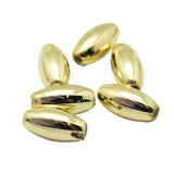 Oval Rice Plastic Beads 8x4mm Metallic Gold 25g