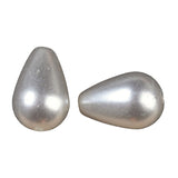 Teardrop Plastic Beads 15x10mm Pearl White 25g