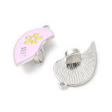 Best Friends Split Heart Magnetic Pendant 27x30mm Pink & Blue 1/pk