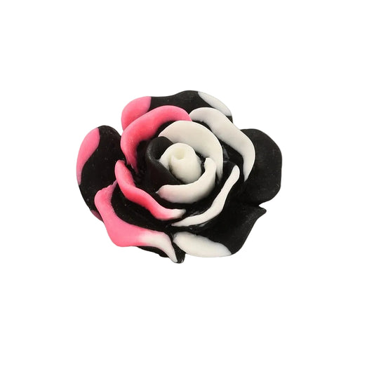 Resin Cabochons Flower 25mm Luminous Frosted Gradient 2/pk