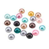 Plastic Cabochon Round 10mm Pearl Multi Mix 100/pk