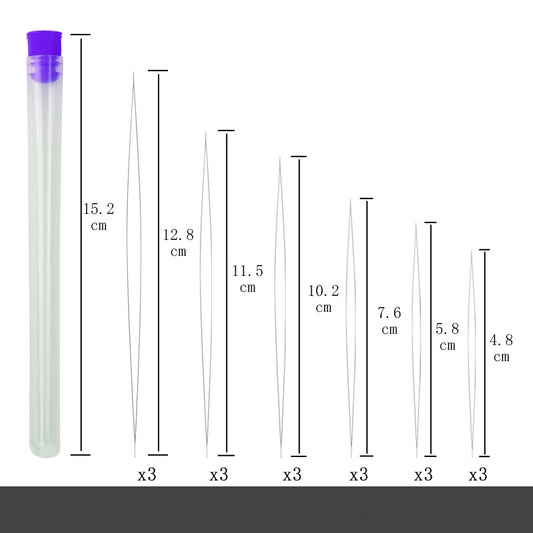 Big Eye Beading Needle with Storage Tube 18pc/Set
