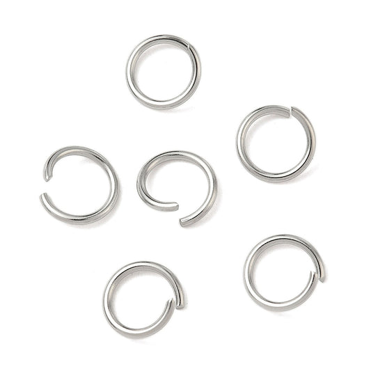 Jump Rings 10mm Round 18g Stainless Steel 100/pk