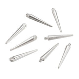 Spike Metal Pendant 34x5mm Silver 10/pk