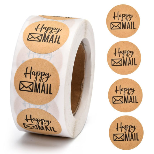 Sticker Labels 1" Happy Mail 500/Roll