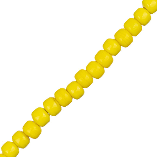 Glass Crow Beads 7x9mm Yellow 30/Str