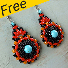 Kashmir Earrings Project - Using Superduos, Seed Beads and Matubo Beads