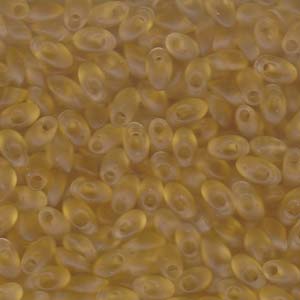 4x7mm Long Magatama Perles Light Topaz Mat 8.5g
