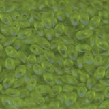 Long Magatama Beads #143F Chartreuse Matte 8.5g
