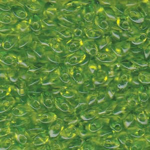 4x7mm Long Magatama Perles Chartreuse Transparente 8.5g