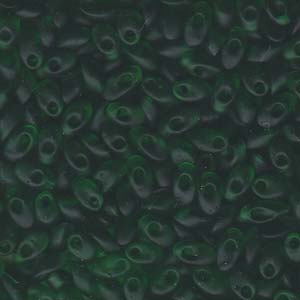 4x7mm Long Magatama Perles Vert Mat 8.5g