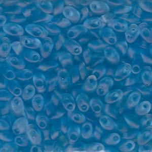 4x7mm Long Magatama Perles Aqua Mat 8.5g