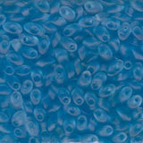 4x7mm Long Magatama Perles Aqua Mat 8.5g