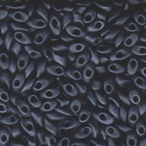 4x7mm Long Magatama Perles Gunmetal Mat 8.5g
