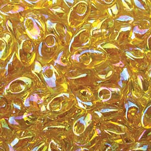 Long Magatama Beads #251 Light Gold Crystal AB 6g