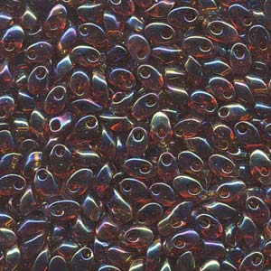 4x7mm Long Magatama Perles Topaze Foncé AB 8.5g