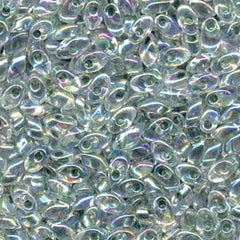 Long Magatama Beads #263 Light Seafoam Lined AB 8.5g