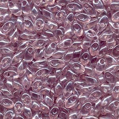 Long Magatama Beads #3503 Transparent Light Lilac 8.5g