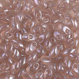 4x7mm Long Magatama Perles Transparent Tan 8.5g