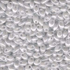 Long Magatama Beads #420 White Pearl Ceylon 8.5g