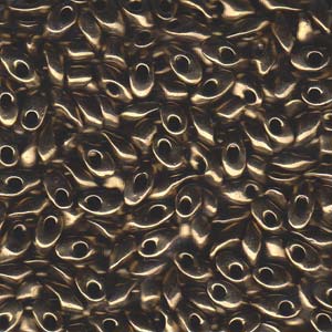 Long Magatama Beads #457 Metallic Dark Bronze 8.5g